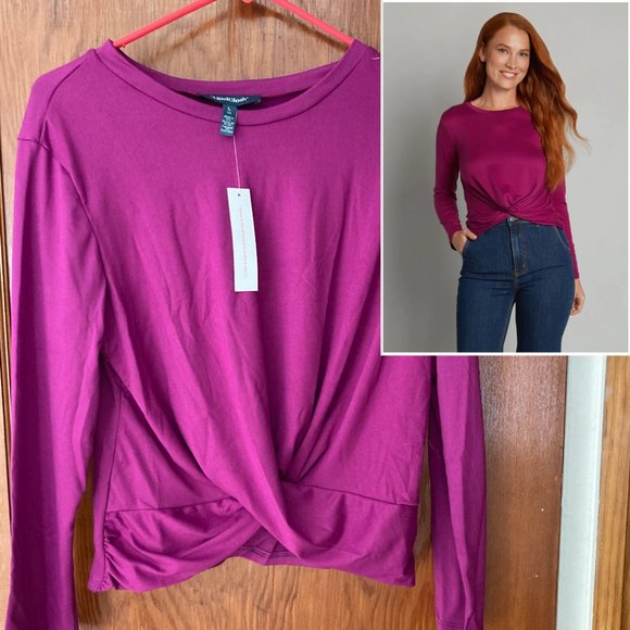Modcloth Tops - Modcloth A Twist Of Fun Long Sleeve Knit Top